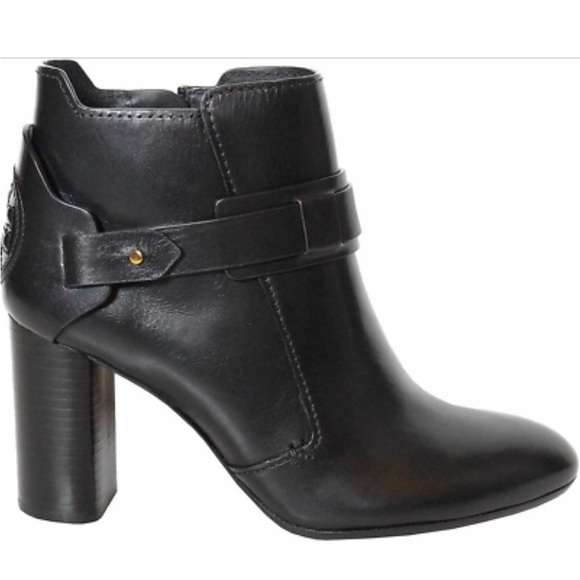 NEW TORY BURCH COLTON GALLEON BLACK LEATHERS BOOTS SIZE 7 - Picture 6 of 7